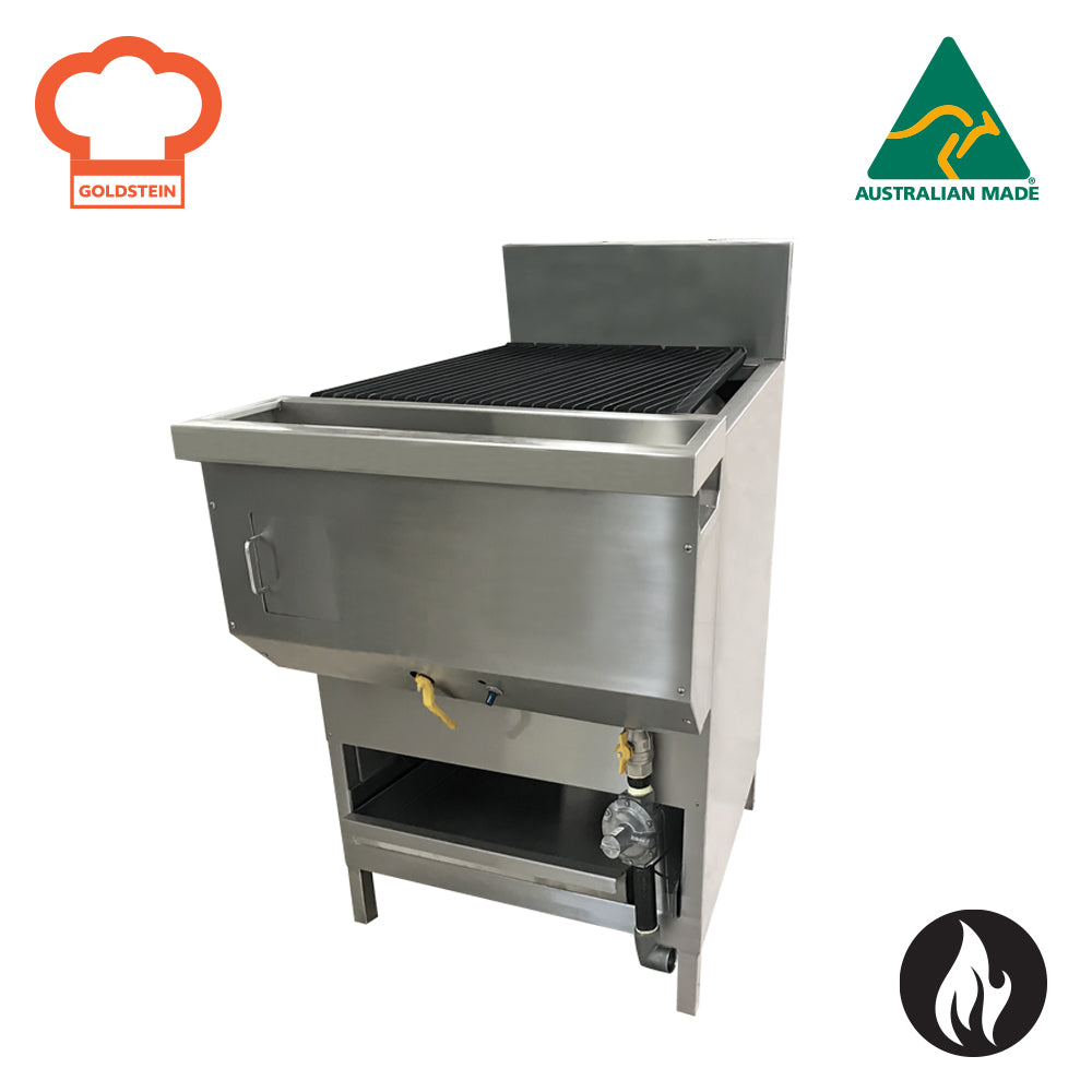 GOLDSTEIN 4 inline cast iron burners, grill size 600W x 575D mm