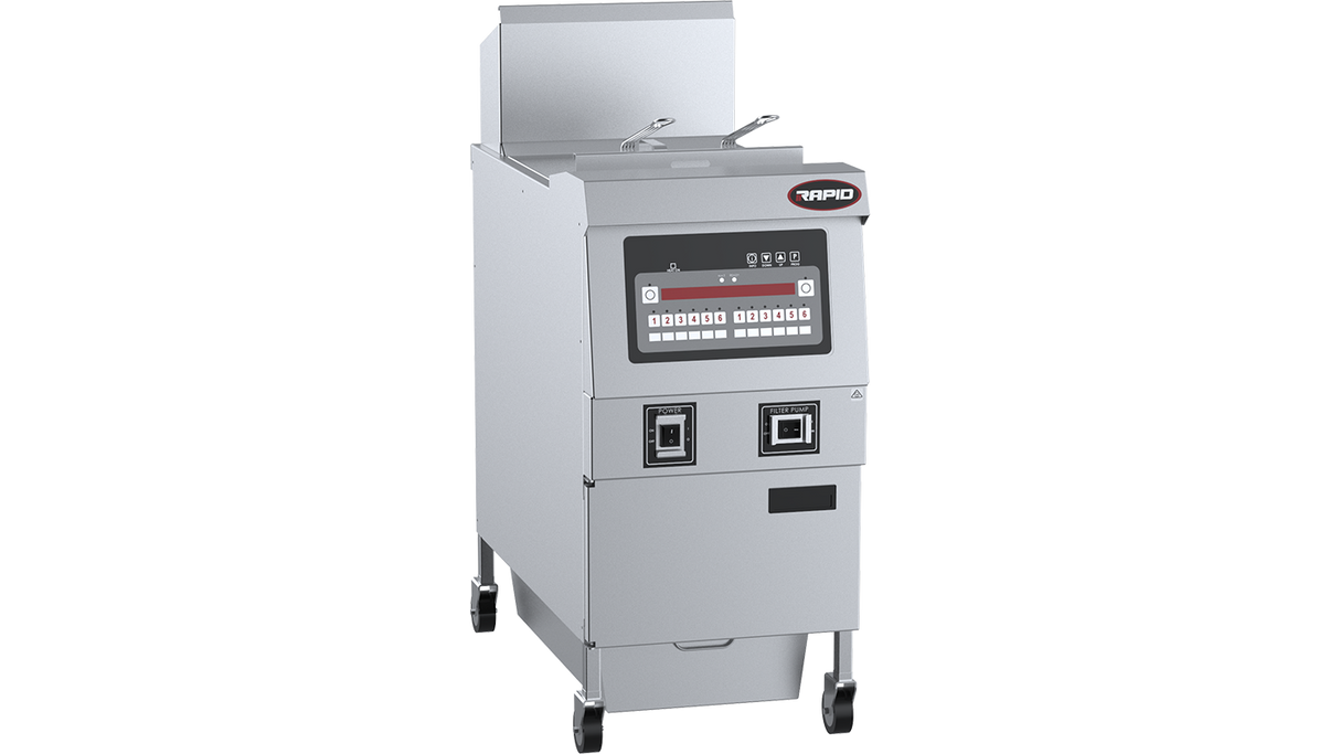 B+S Rapid Electric Fryers - Single Pan Two Basket Electric Fryer