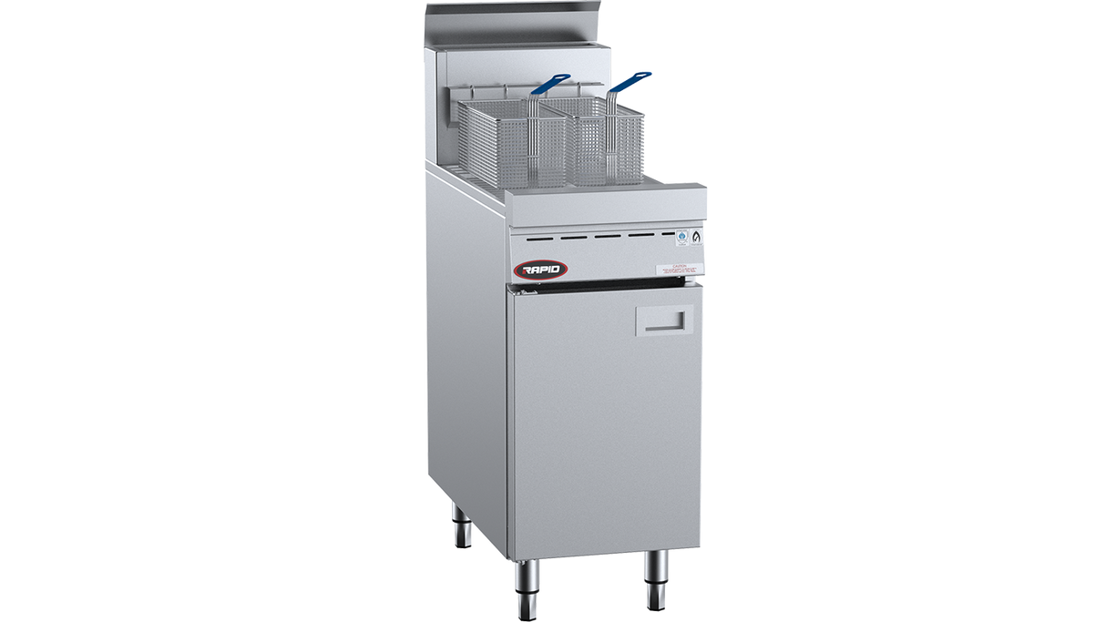 B+S Rapid Gas Fryers - Single Pan Two Basket Fryer