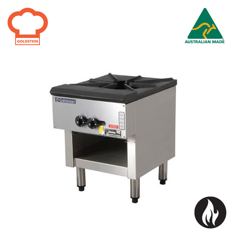 GOLDSTEIN stock pot boiling table Floor mounted, single Dual ringed burner 457 x 457 mm