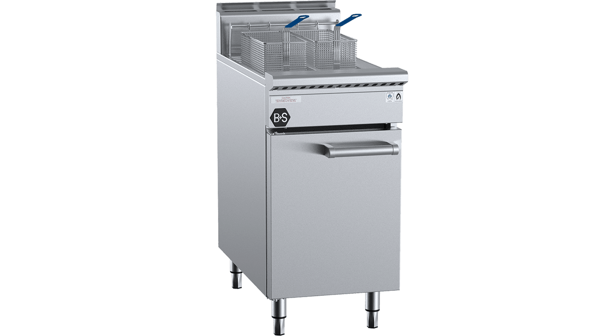 B+S Black Split Pan Turbo Fryer