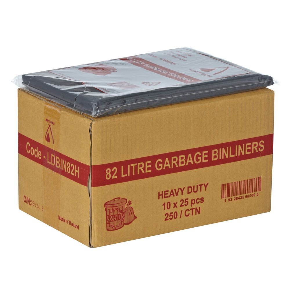 Garbage Bag 82 Litre LDPE HD 250/Ctn