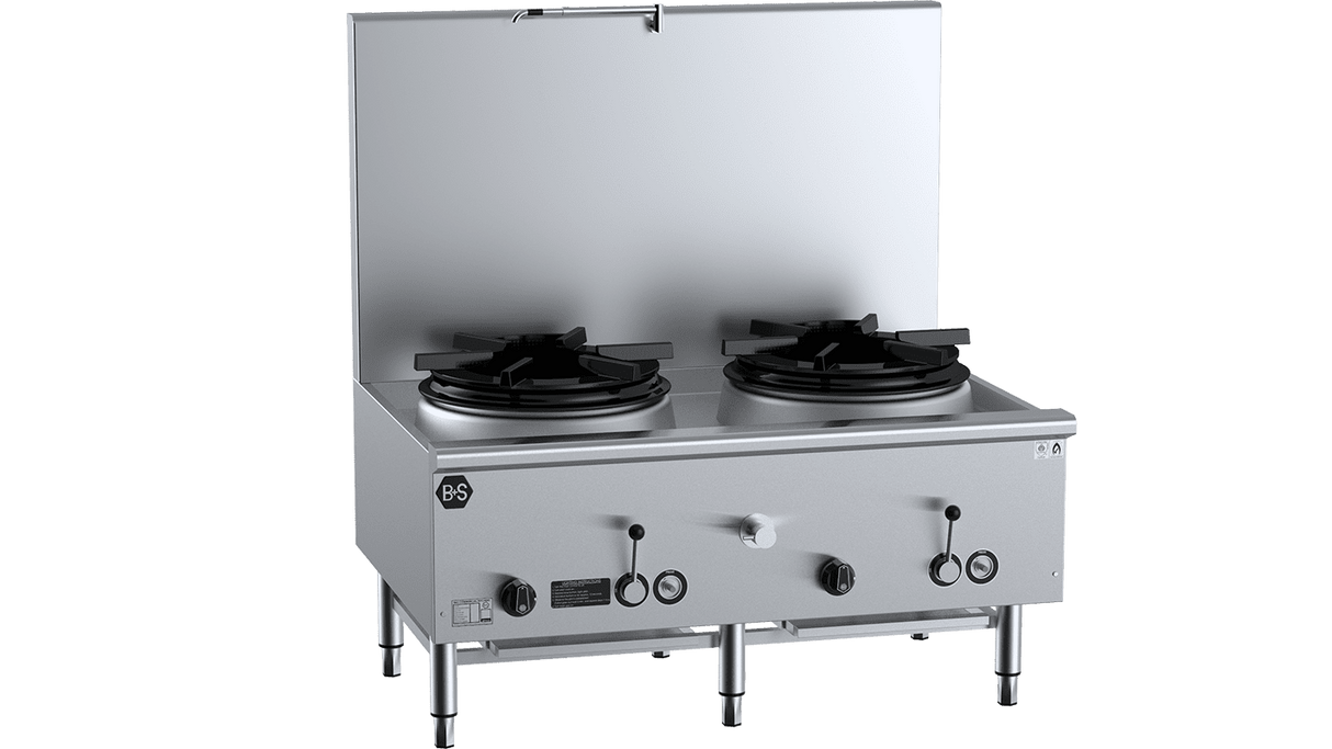 B+S Black Two Hole Deluxe Waterless Stock Pot