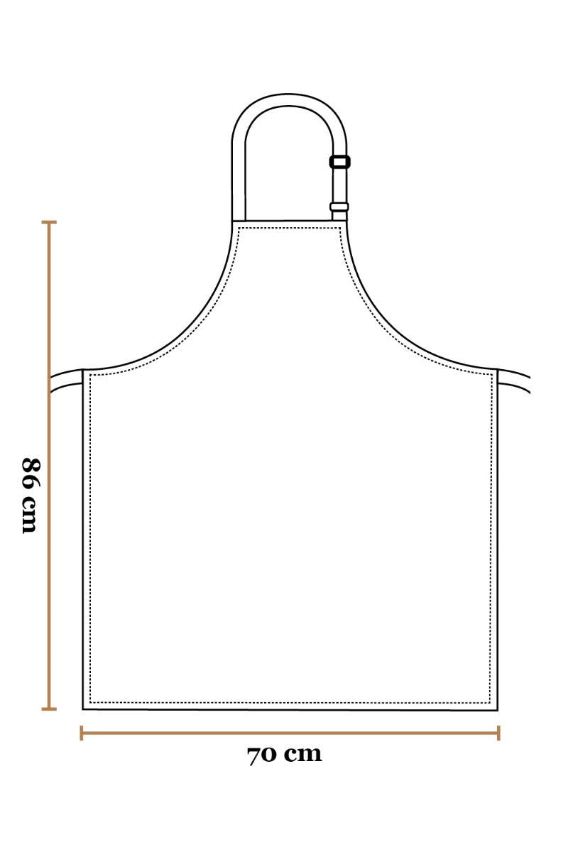 Prochef Black Poly/Cotton Bib Apron