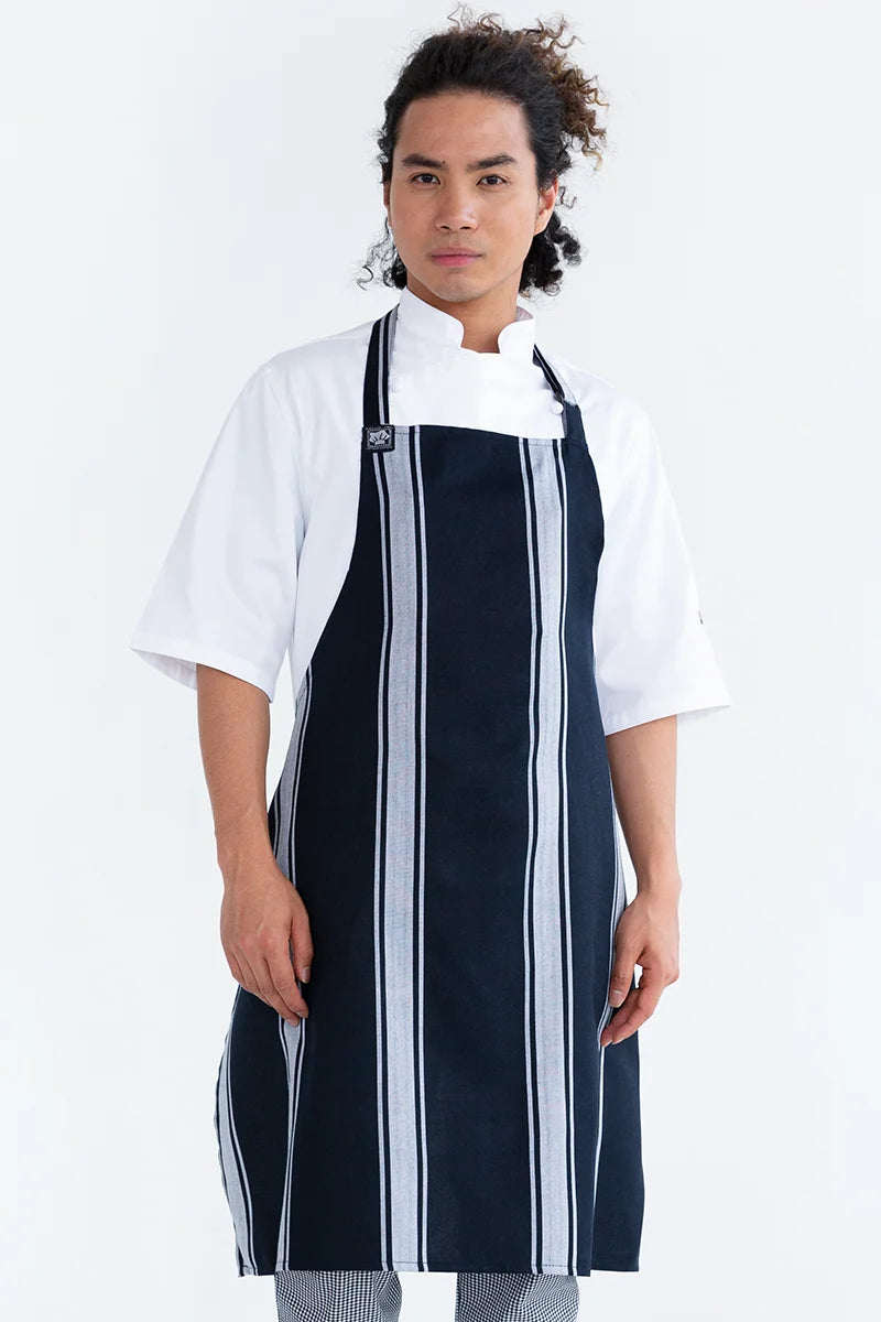 Aussie Chef Butchers Bib Apron Navy/White