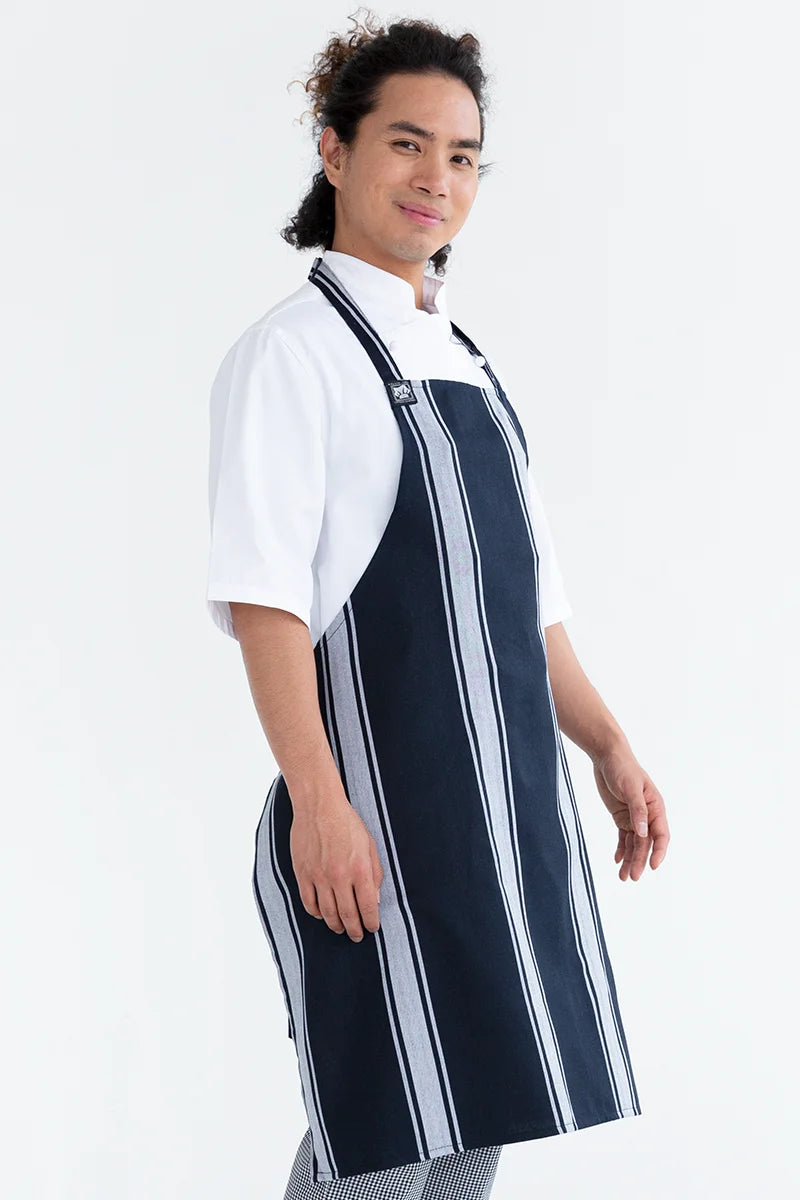Aussie Chef Butchers Bib Apron Navy/White