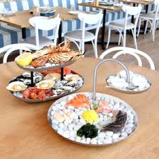 Seafood Stand 2-Tier Stainless Steel / Iron 385x260x195mm