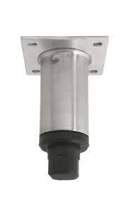 150mm S/S ADJUSTABLE LEG NYLON INSERT INCLUDES MOUNTING PLATE