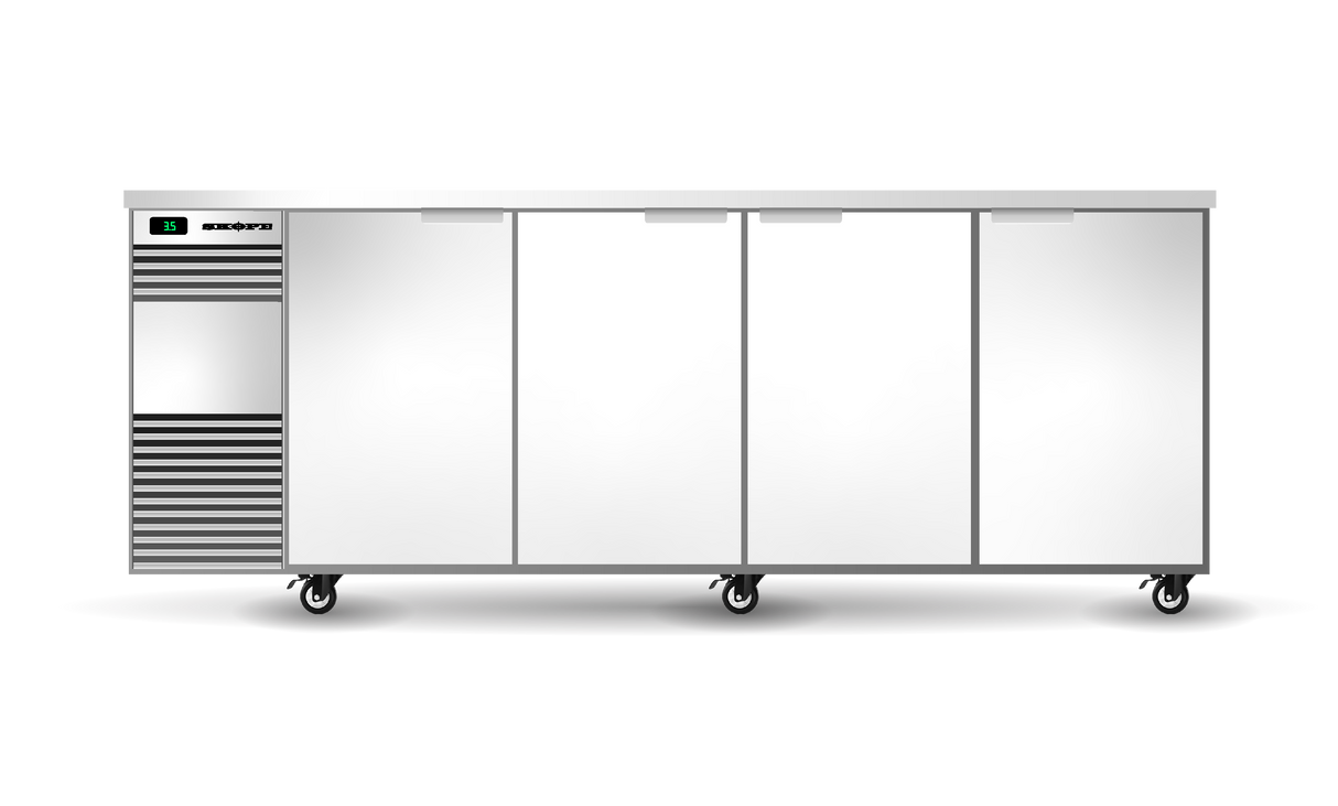 Backbar Fridge 4 Solid Door