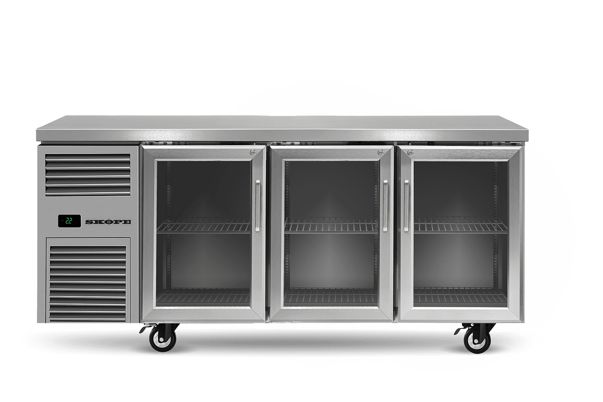 ReFlex Underbench Fridge 3 Glass Door