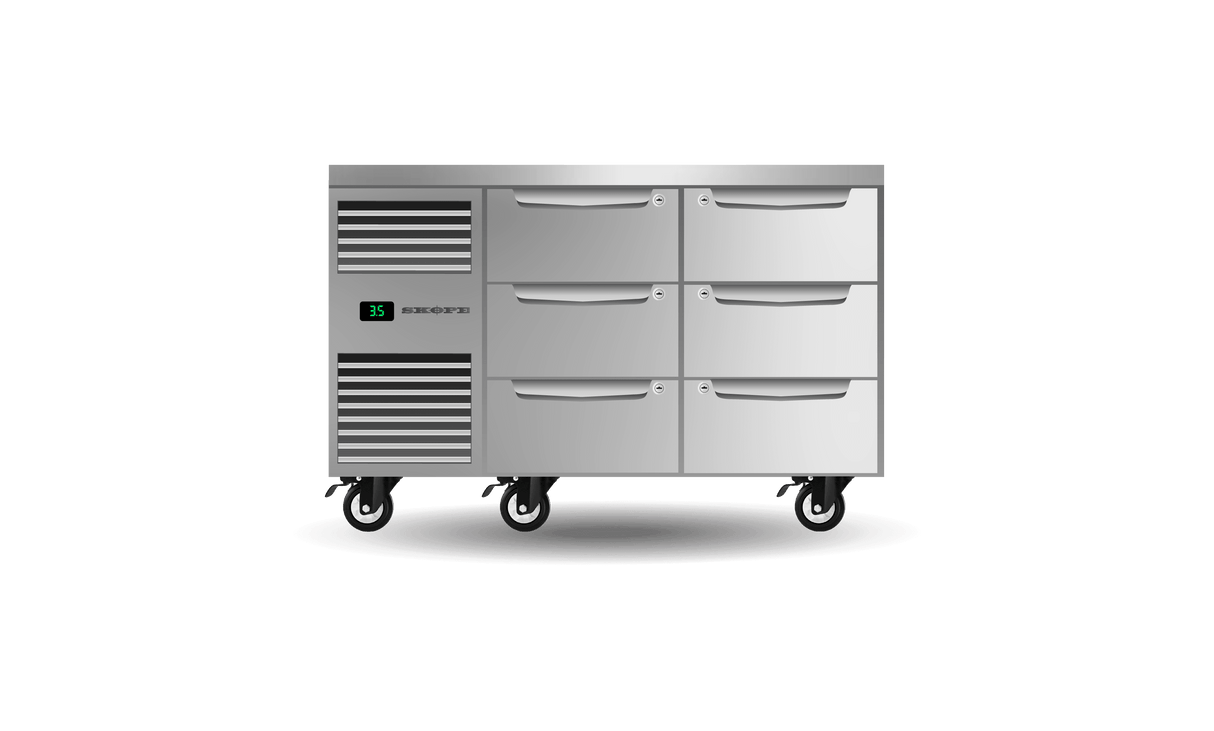 ProSpec 1/1 Underbench Fridge 6 Drawer