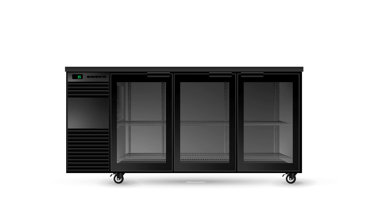 Backbar Fridge 3 Glass Door