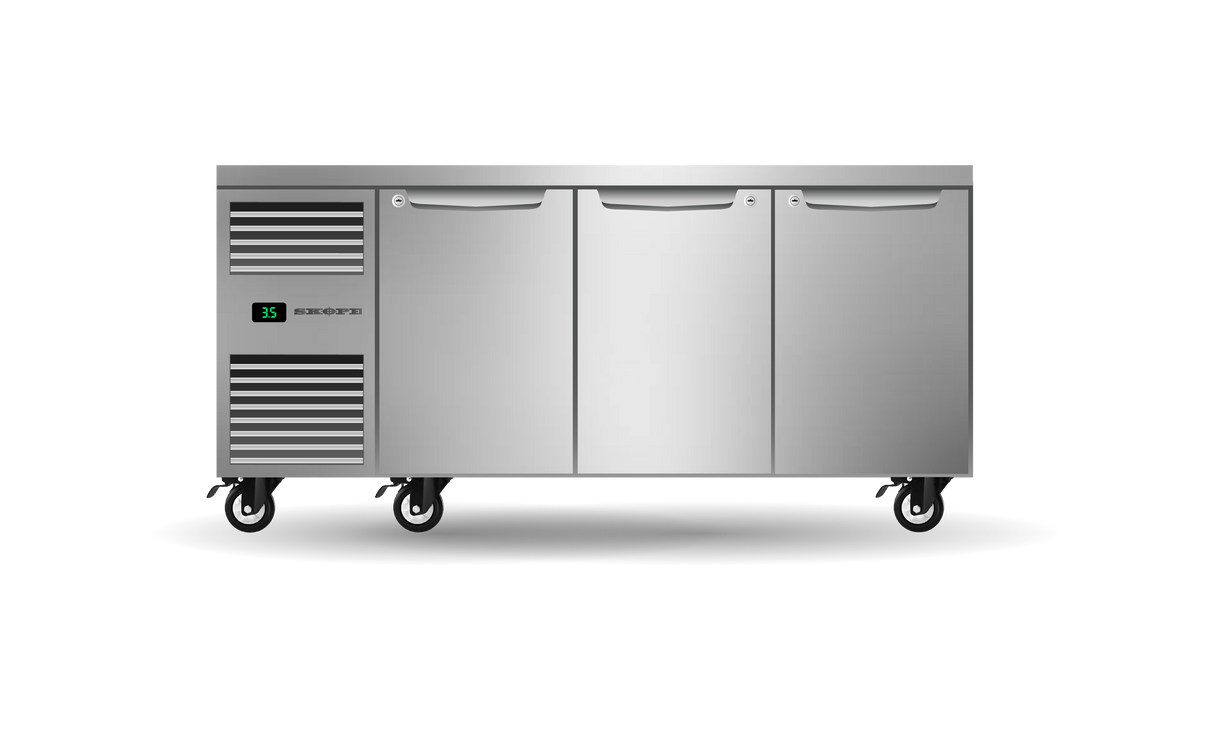 ProSpec 1/1 Underbench Fridge 3 Door