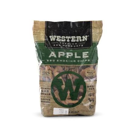 WESTERN BBQ APPLE WOOD CHIPS 750GM
