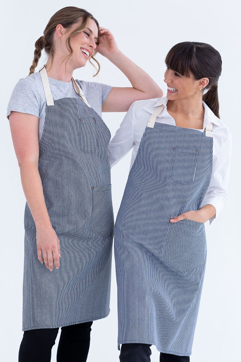 Aussie Chef Paris Bib Apron Navy