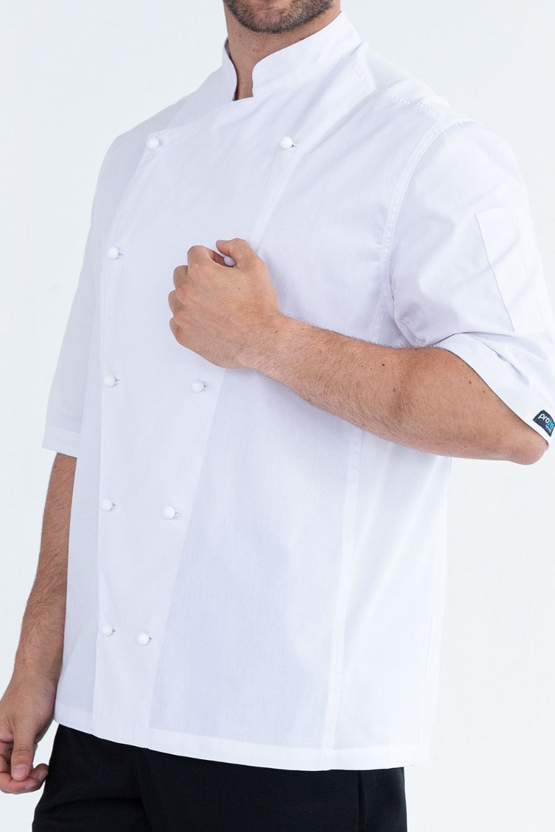 ProCool Jacket White Short Sleeve | Cool Mesh Panels