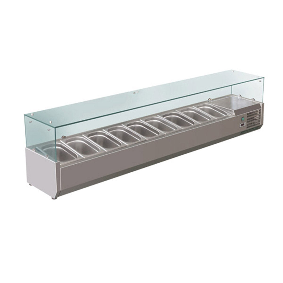 FED-X Flat Glass Salad Bench