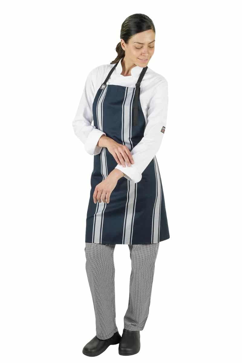 Aussie Chef Butchers Bib Apron Navy/White