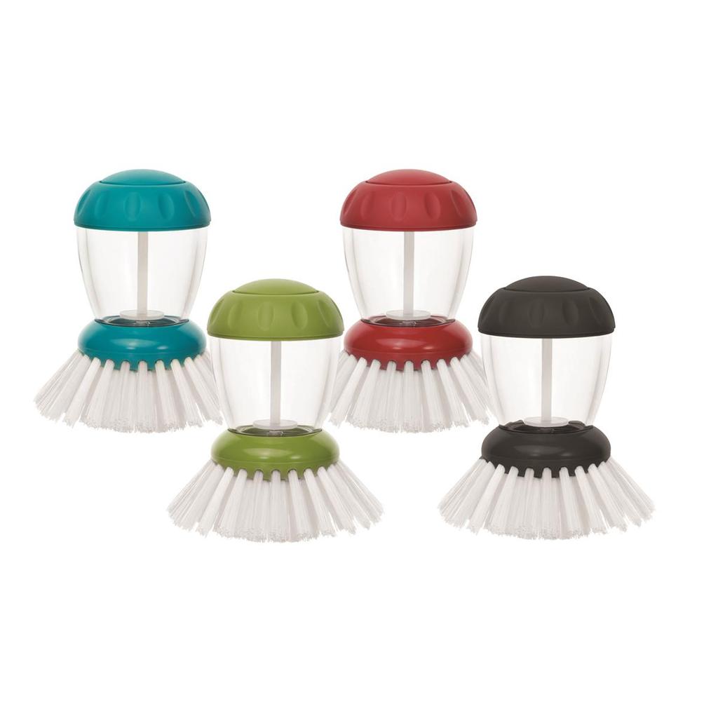 Dish Scrubbing Brush with Detergent Dispenser