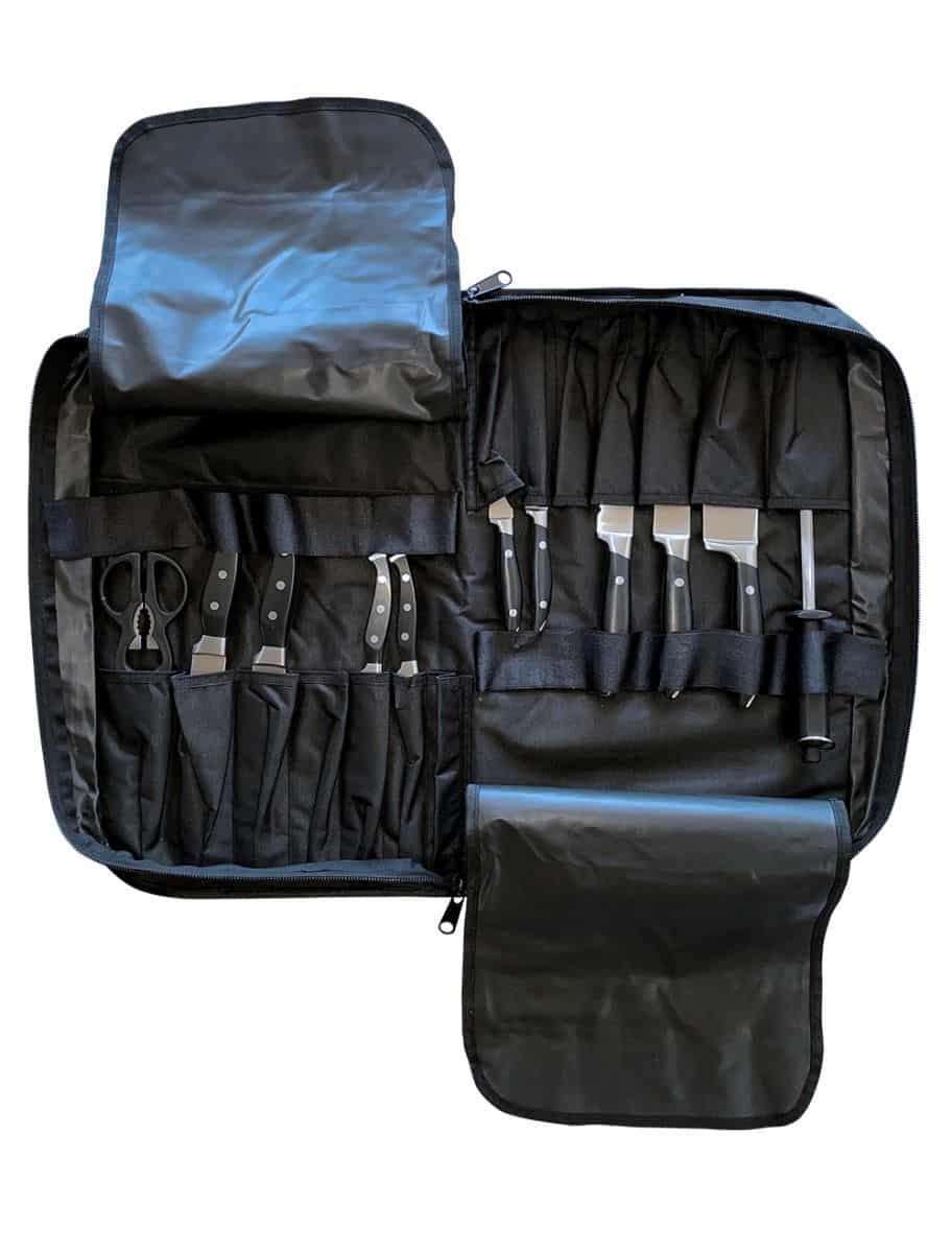 Aussie Chef Knife Case 14 Pocket Black