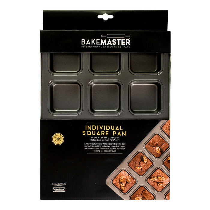 Bakemaster 12 Cup Square Brownie Tray