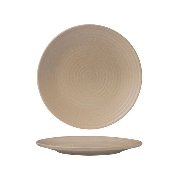 Zuma Sand Round Plate 210mm - Ribbed