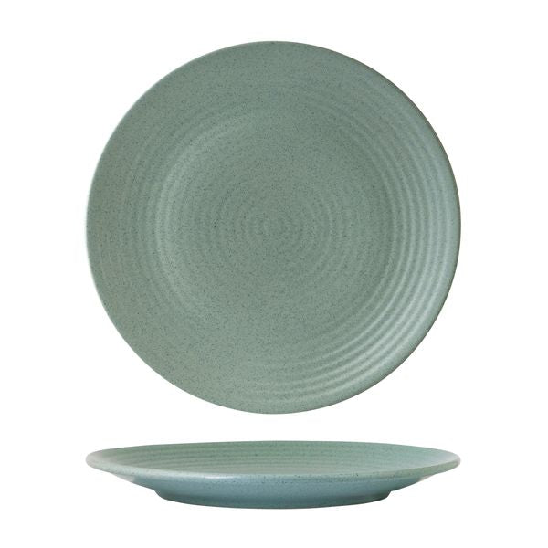 Zuma Mint Round Plate 265mm - Ribbed