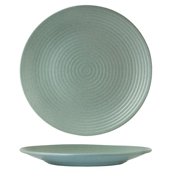 Zuma Mint Round Plate 310mm - Ribbed