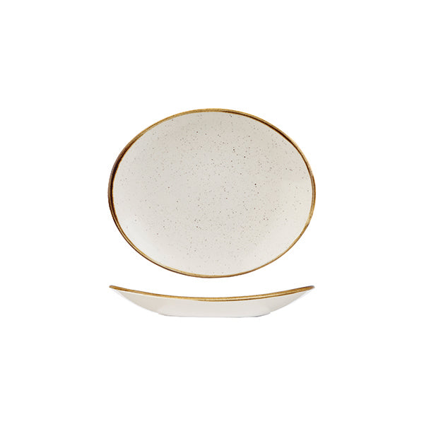 Churchill Stonecast Barley White Oval Coupe Plate