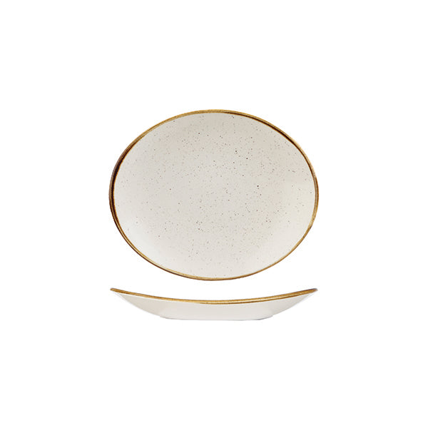 Churchill Stonecast Barley White Oval Coupe Plate