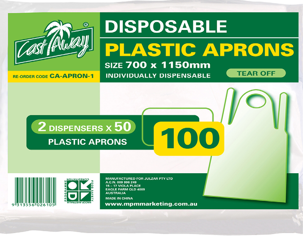 Disposable Apron Dispenser Pack (100)