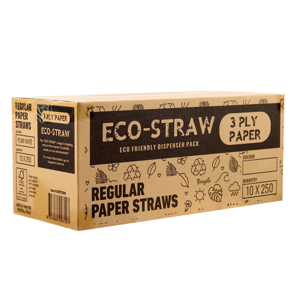 Eco Straw - Black REGULAR (2500 / Ctn)