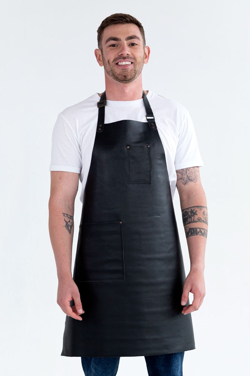 Aussie Chef Axil Classic Leather Apron Black