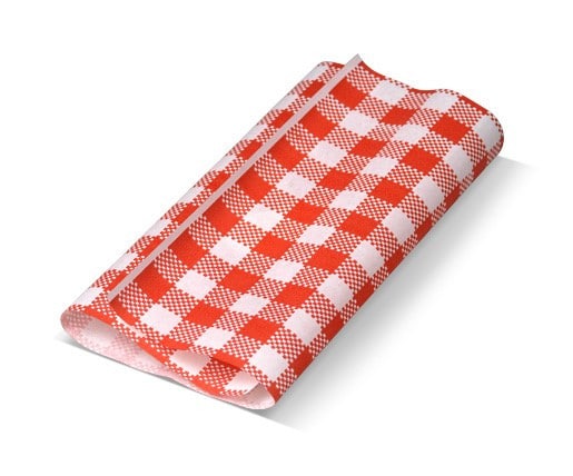 Greaseproof Paper Gingham Red 190 X 300Mm (Ctn)200