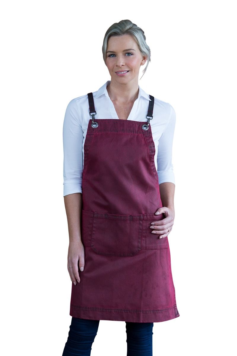 Aussie Chef Outback Denim Bib Apron Maple