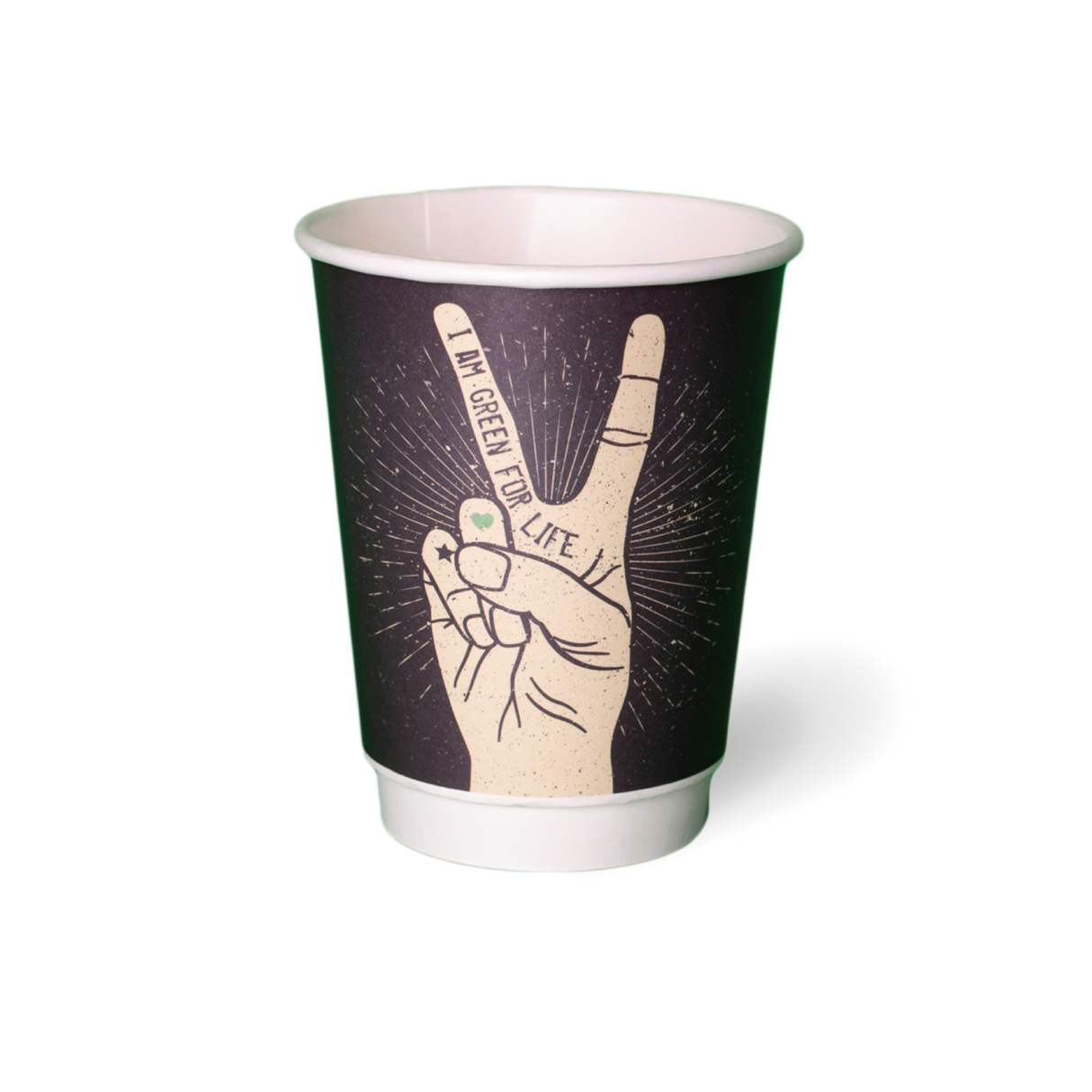 Coffee Cup Double Wall 'Grasp The Moment' 12oz (500)