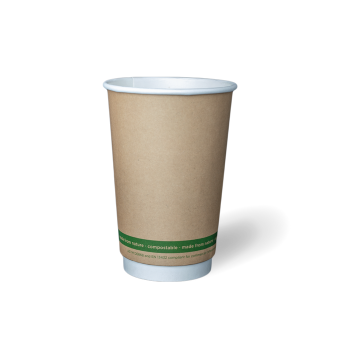 16OZ
  DOUBLE WALL  'Greenstripe' PLA Hot Cup (500)