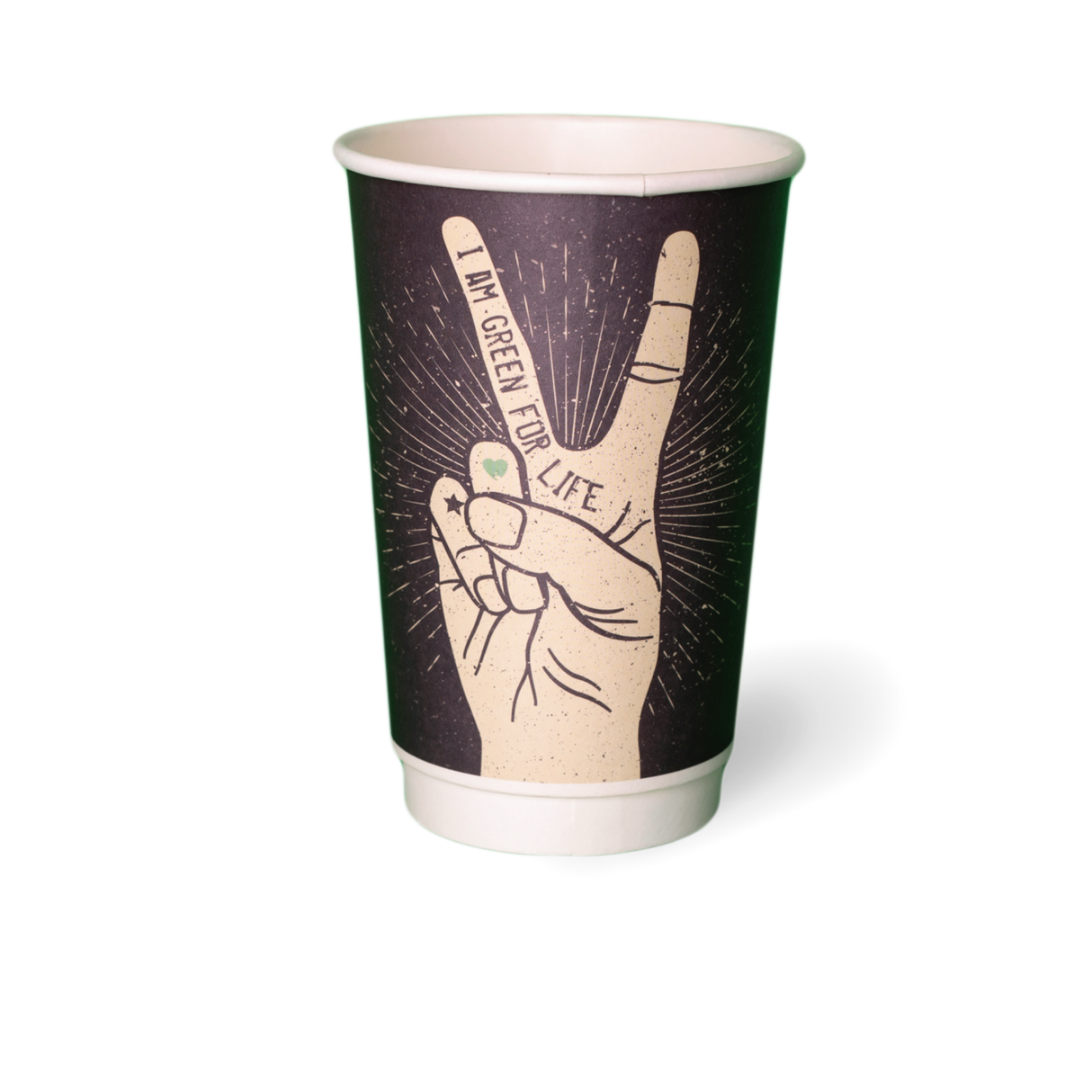 16OZ DOUBLE WALL 'Grasp The Moment' PLA Hot Cup (500)