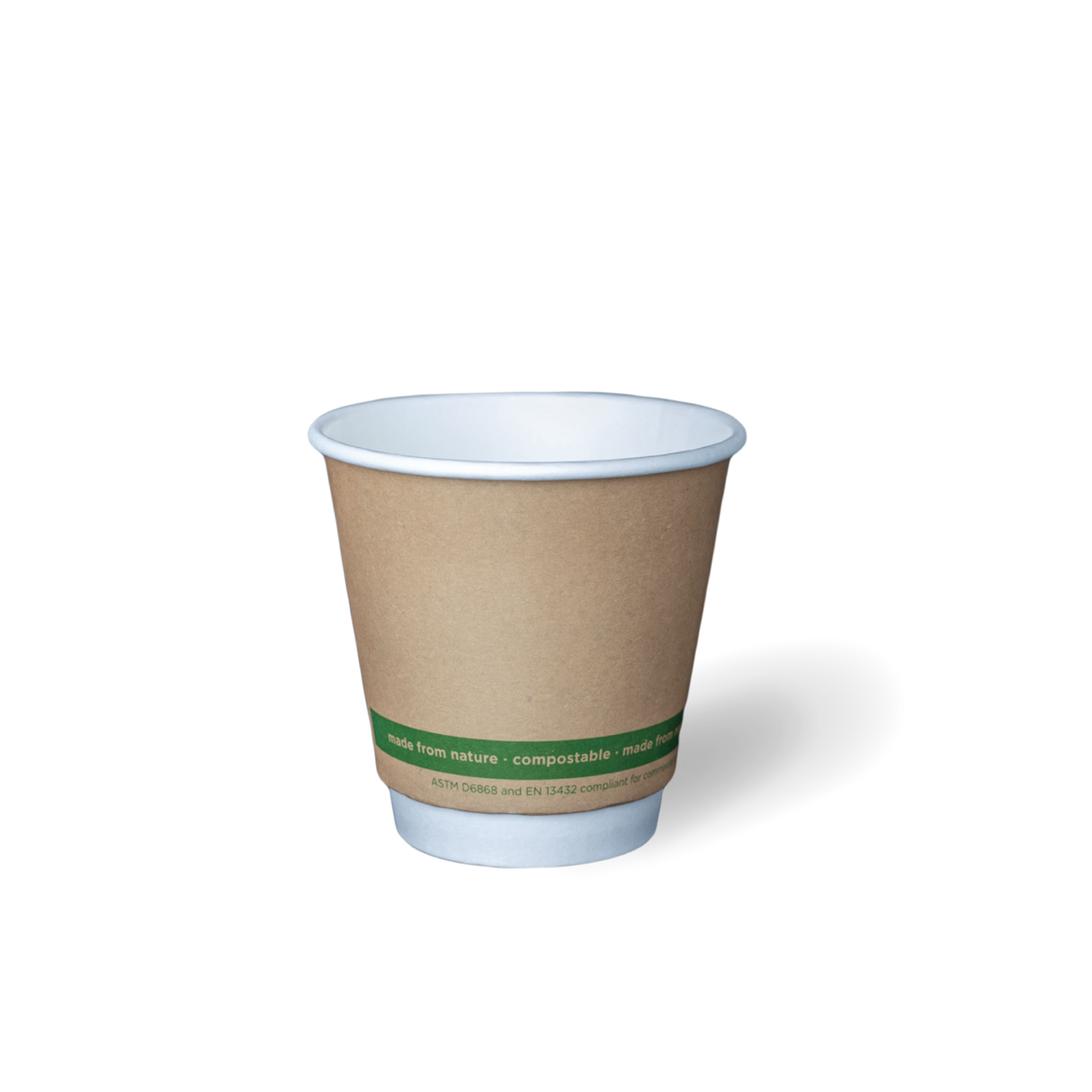 8OZ SQUAT DOUBLE WALL 'Greenstripe' PLA Hot Cup (500)