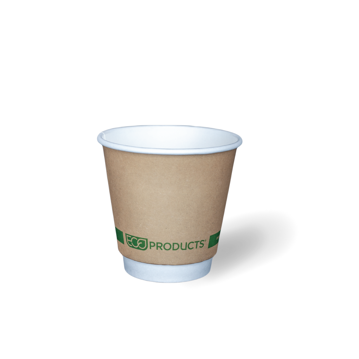 8OZ SQUAT DOUBLE WALL 'Greenstripe' PLA Hot Cup (500)