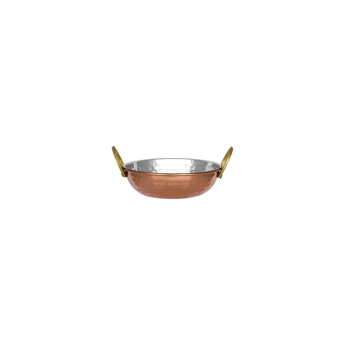 Kadai Bowl with Handles Copper Plate 130x40mm