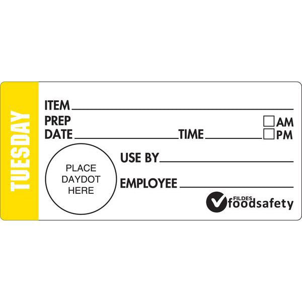 Durable 47 x 99mm Shelf Life - Tuesday
