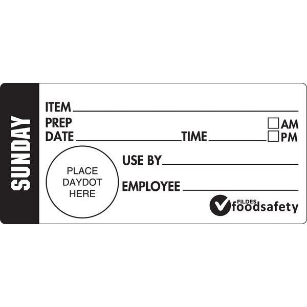 Durable 47 x 99mm Shelf Life - Sunday