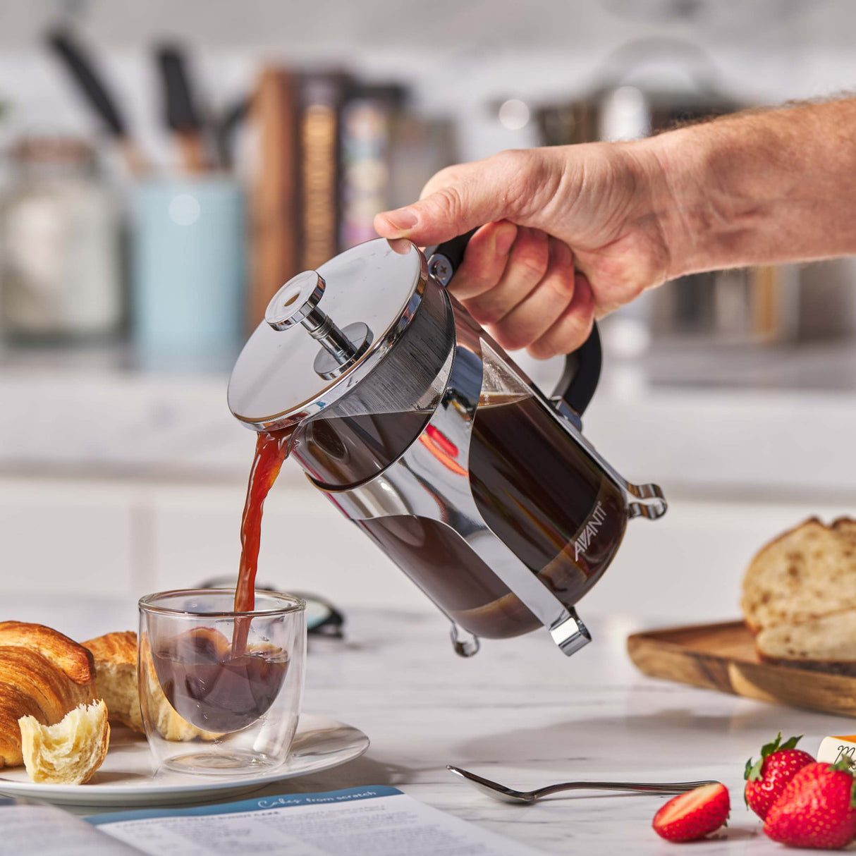 Café Press Coffee Plunger - 350ml / 3 Cup - Boroscilicate Glass / Chrome