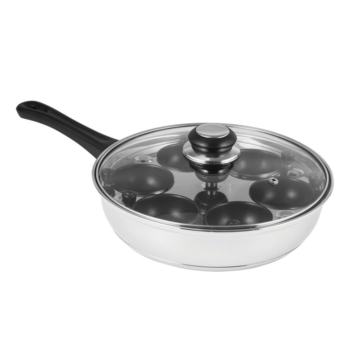 6 Egg Poacher 24cm With Non Stick Cups