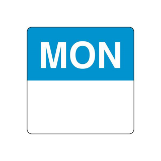 40mm Square | Day Of The Week Food Label