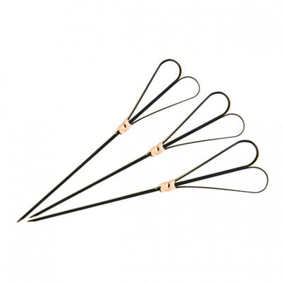 Skewer-heart Black 150mm 100pkt