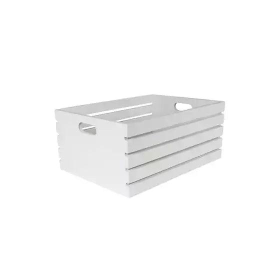MODA BROOKLYN WOOD CRATE WHITE 410X300X180MM