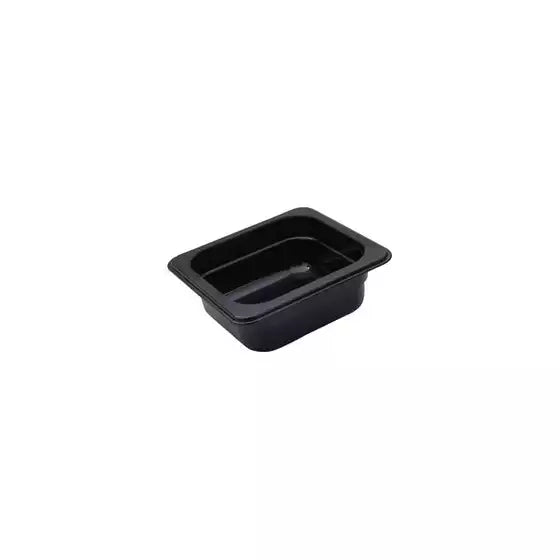 Black Polycarb. Food Pan-1/6 Size, 100mm Black