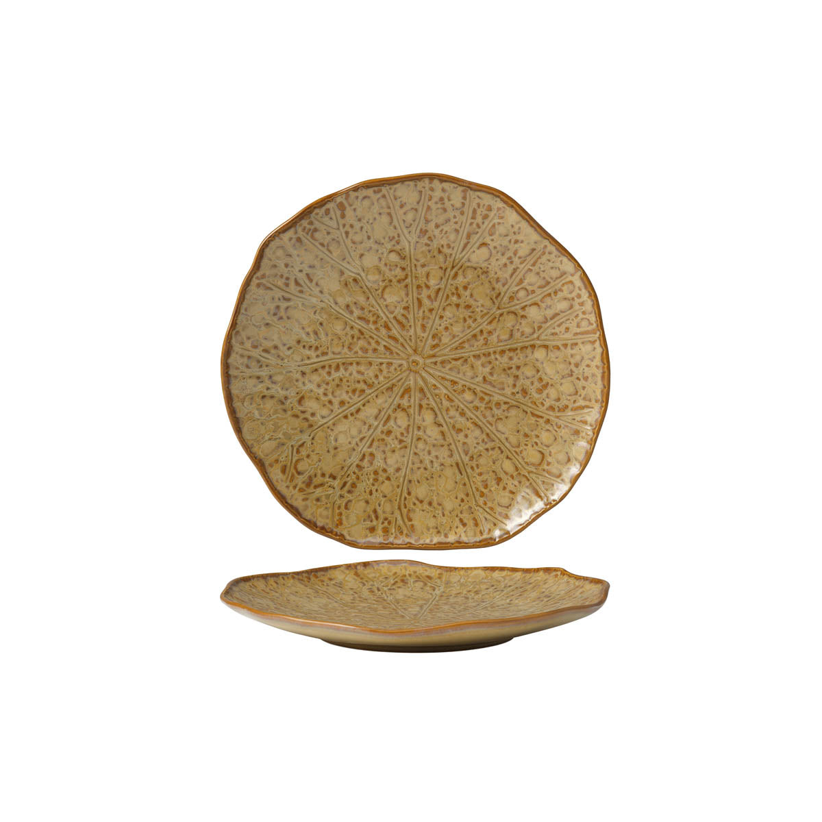 Tablekraft Fusion Lotus Coupe Plate 255x35mm Cinnamon